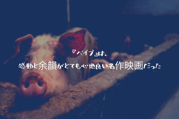 『ベイブ』は、感動と余韻がとても心地良い名作映画だった
